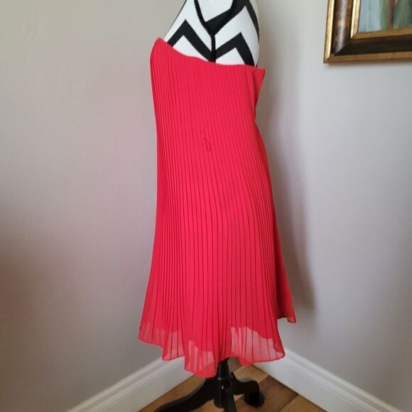 French Connection Red Mini Flare Strapless Dress size 2 XS - Picture 9 of 15